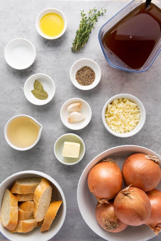 French Onion Soup, ingredients.