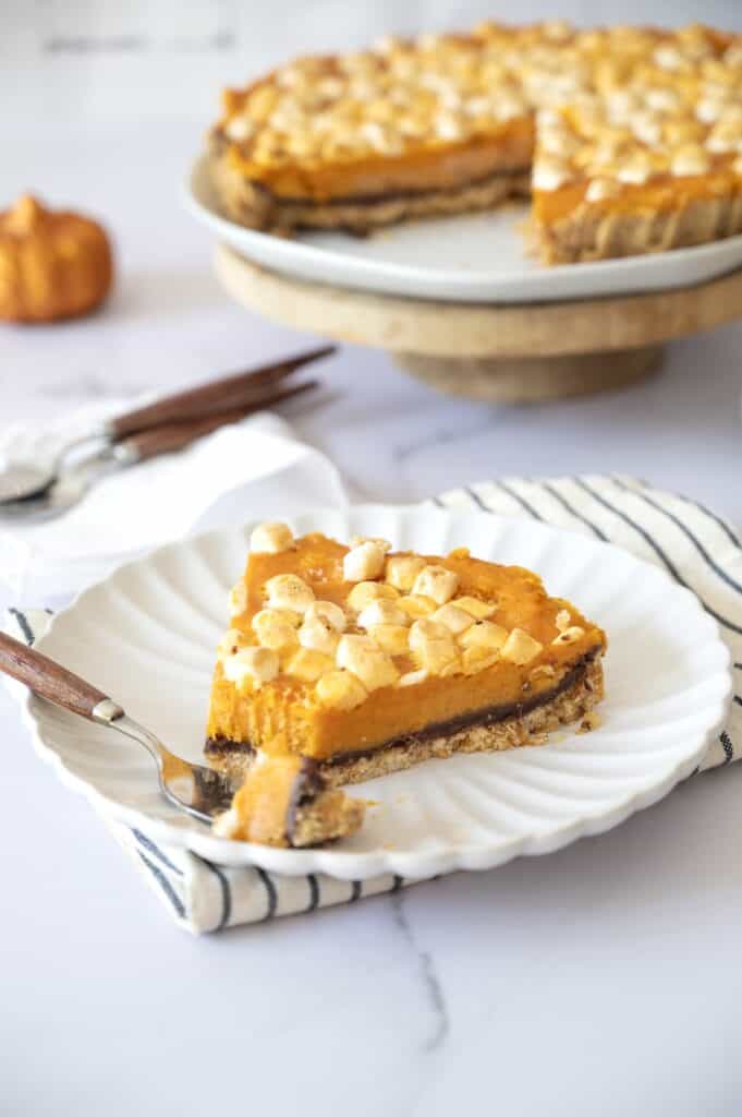 Chocolate Sweet Potato Pie With Marshmallow Topping